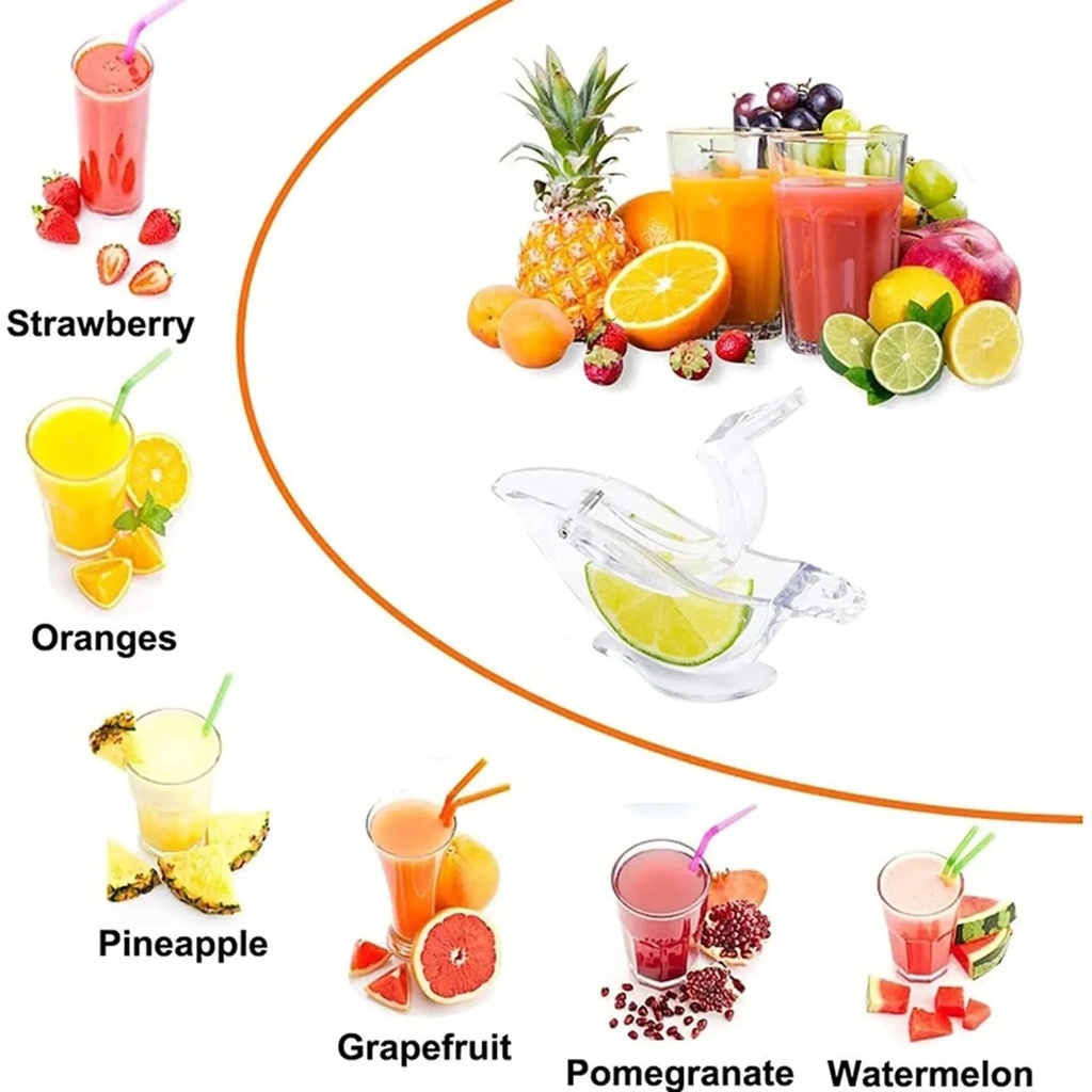 عصارة ليمون يدوية من الاكليريك علي شكل طائر عملية وسهلة الأستخدام