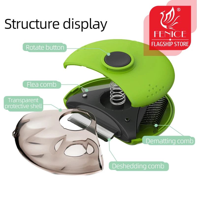 مشط شعر لإزاله الحشرات والتشابك من الحيوانات الاليفة