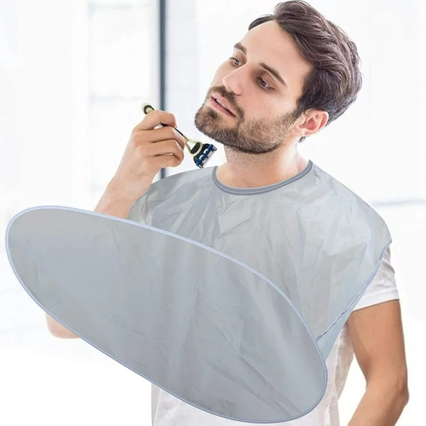 مريلة الحلاقة وتربروف للحفاظ على نظافة الحمام من الشعر قابلة للطي واعادةالاستخدام