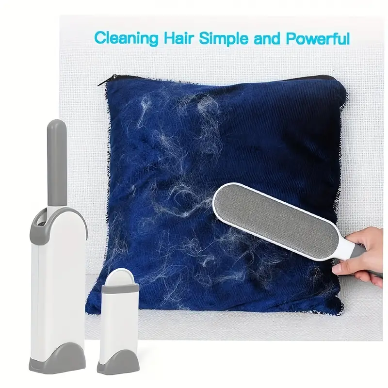 لمامة وبر يدوية ذاتية التنظيف بمقبض لسهوله استخدامها لإزالة الوبر و شعر الحيوانات من الملابس والسجاد والمفروشات