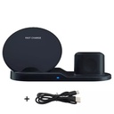 شاحن اللاسلكي الثلاثي للهاتف والساعة والسماعات