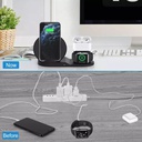 شاحن اللاسلكي الثلاثي للهاتف والساعة والسماعات