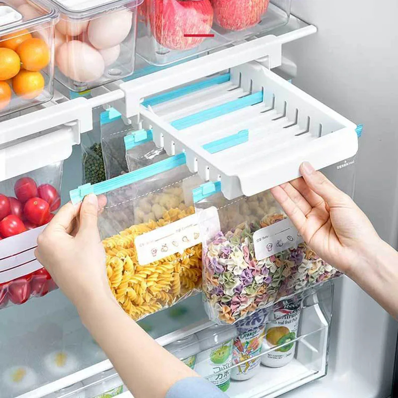 اكياس لتخزين وتجميد الطعام10 قطع بلاستيك شفاف محكم الغلق قابل لاعادة الاستخدام للفواكه والحبوب والخضروات واللحوم