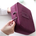 شنطة ومنظم محمولة ووتر بروف للميكاب وادوات السكين كير وادوات الشعر مقسمة من الداخل بسوستة ويد لسهولة حملها للسفر والرحلات