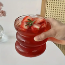 كوباية بومبيه زجاج شفاف للمشروبات الساخنة والباردة  لشرب وتقديم العصائر والنسكافيه والايس كوفي