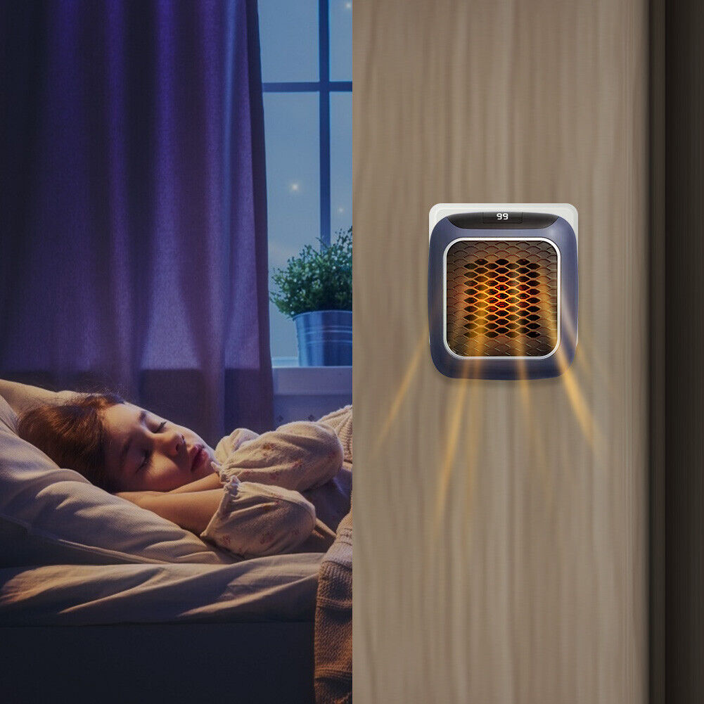 دفاية كهربائية محمولة 800 واط بدرجات حرارة مختلفة وشاشة تاتش وتايمر وريموت كنترول للتحكم عن بعد