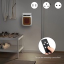 دفاية كهربائية محمولة 800 واط بدرجات حرارة مختلفة وشاشة تاتش وتايمر وريموت كنترول للتحكم عن بعد