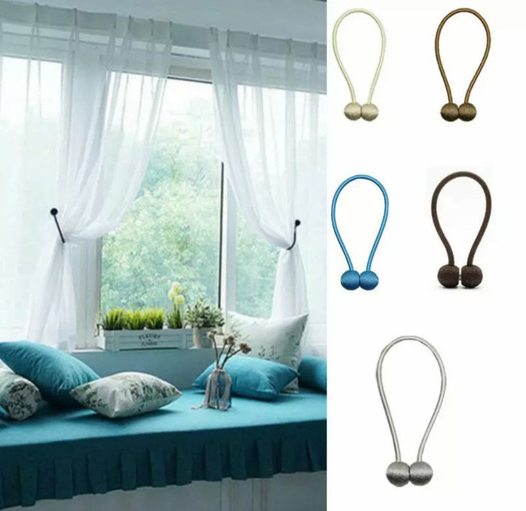 ماسك الستارة المغناطيسي ٢ قطعة ألوان