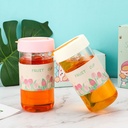 كوباية مياه بمصفاة الفواكه للديتوكس  لتقطيع الخضروات والفواكه منفصلة عن المياه لصحة افضل بشاليموه قابل للطي600 ملي