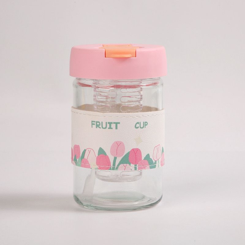 كوباية مياه بمصفاة الفواكه للديتوكس  لتقطيع الخضروات والفواكه منفصلة عن المياه لصحة افضل بشاليموه قابل للطي600 ملي