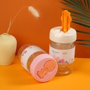 كوباية مياه بمصفاة الفواكه للديتوكس  لتقطيع الخضروات والفواكه منفصلة عن المياه لصحة افضل بشاليموه قابل للطي600 ملي