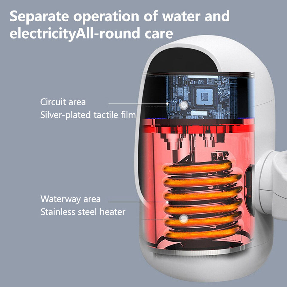 فلتر و سخان حنفية لتنقية المياه من الرواسب و تدفئه المياه  بشاشه ديجيتل للمطبخ و الحمام 3000 واط