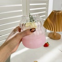 كوبايه زجاج  شفاف متدرج ثلاث ادوار لشرب  و تقديم العصائر و الايس كوفي و النسكافيه 650 ملي