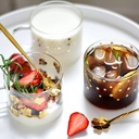 مج  زجاج بايركس حراري  400 ملي شفاف مطبوع بنجوم  بيد لشرب النسكافية واللاتية والكابتشينو