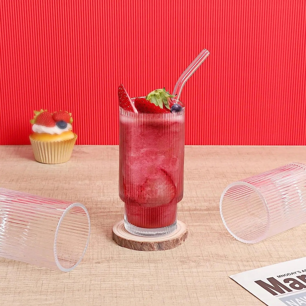 كوب متدرج 400 ملي لشرب و تقديم العصائر و المشروبات و الايس كوفي بشكل مختلف