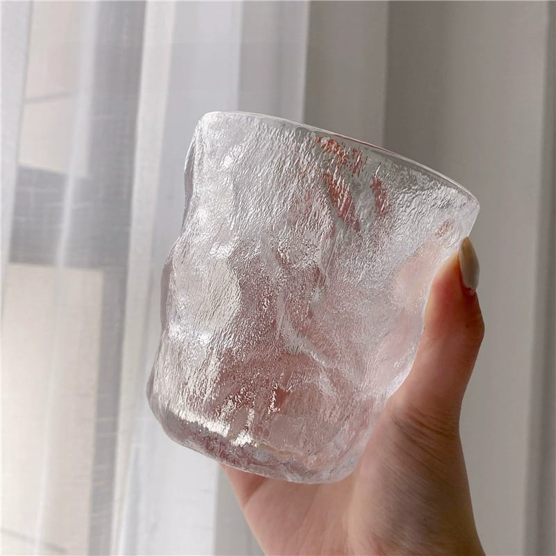 طقم كوبايات بايركس 6 قطع بملمس جليدي صخري شفاف 230 مللي مناسب لشرب الشاي والكوكتيلات والسموزي