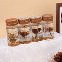 شمعة معطرة برائحة الورد في قالب زجاجي وغطاء خشبي