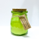 شمعة فواحة ببرطمان زجاجي بغطاء بامبو والوان متعددة