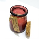 شمعة فواحة ببرطمان زجاجي بغطاء بامبو والوان متعددة