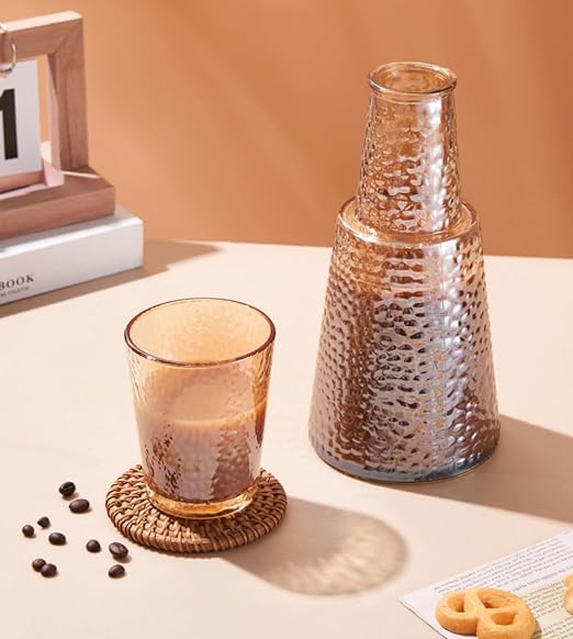 كوباية وازازة 2*1 زجاج بايركس مزجرش لشرب وتقديم المشروبات بشكل شيك