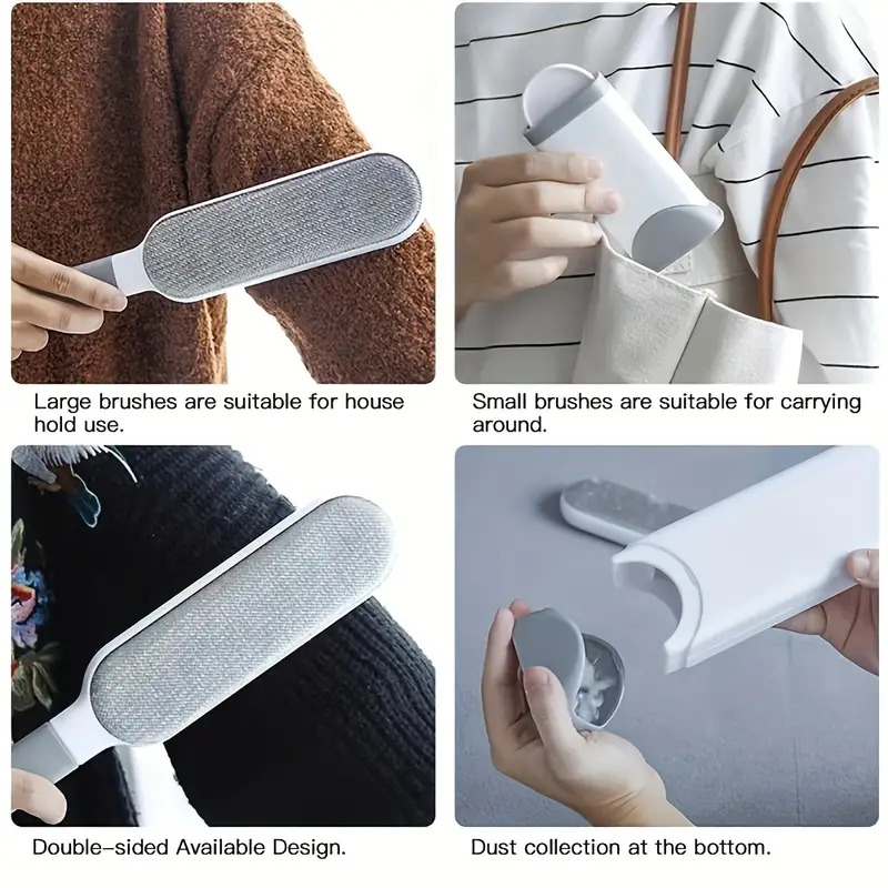 لمامة وبر يدوية ذاتية التنظيف بمقبض لسهوله استخدامها لإزالة الوبر و شعر الحيوانات من الملابس والسجاد والمفروشات