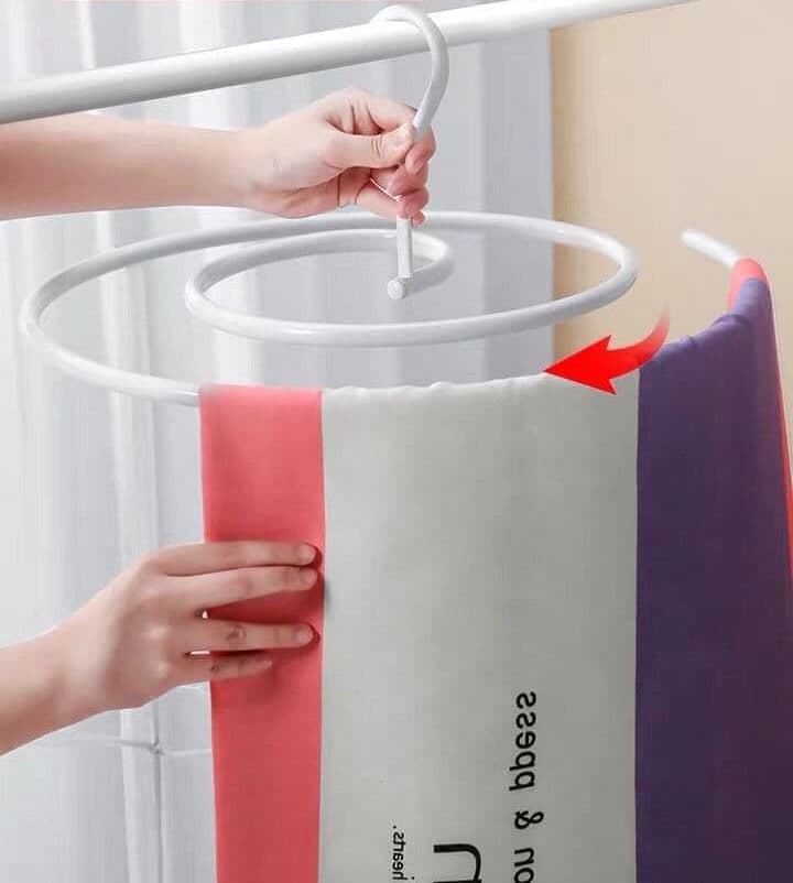 منشر الملاية الشماعة الدائري لسهولة نشر الملاية واللحاف