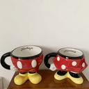 طقم مج ميكي و ميني ماوس سيراميك مجسم  بيد للكابلز لشرب المشروبات و العصائر