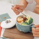 مج  بورسلين مطبوع بغطاء باندا مجسم 500 ملي بيد و معلقة استانليس ستيل سيلفر