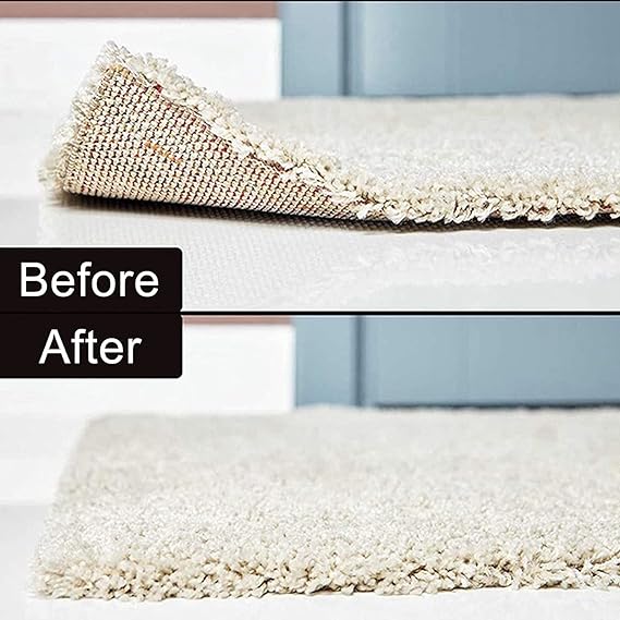 طقم مثبت سجاد ومشايات 4 قطع لاصق قابل للغسيل قابل لإعادة الأستخدام