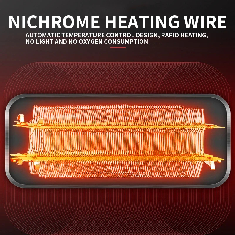 دفاية كهربائية دوارة للتسخين الفوري 1500 واط بمروحة ثلاثية الابعاد باضائة داخلية للمنزل والمكتب