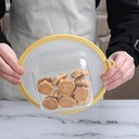 غطاء حفظ وتخزين الطعام سيليكون شفاف بحواف بلاستيك مدور مقاس 23 سم -حجم كبير