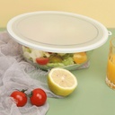 غطاء حفظ وتخزين الطعام سيليكون شفاف بحواف بلاستيك مدور مقاس 23 سم -حجم كبير