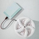 غسالة كهربائية ميني محمولة للسفر تعمل بالموجات فوق الصوتية لتنظيف الملابس والاواني بوصلة يو اس بي