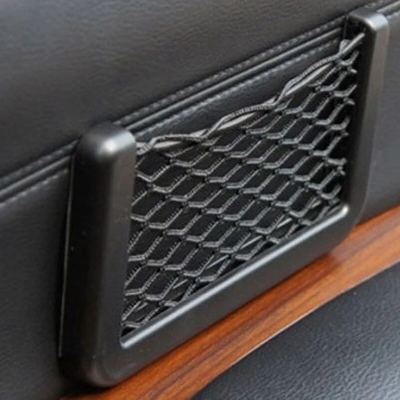 شبكة سيارة مطاطية دبل فيس لحمل وتنظيم الموبايل والمفاتيح خلف الكرسي العربية