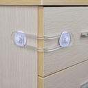 قفل امان لاصق شفاف لحماية الاطفال للتثبيت علي الثلاجة او الشباك او الابواب و الادراج