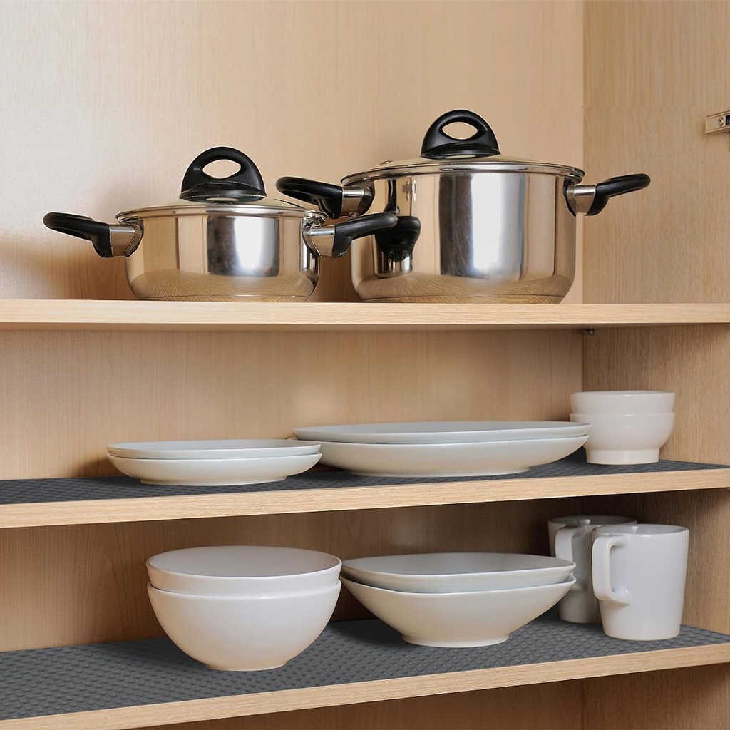 رول بطانة 10 متر مانع للانزلاق و قابل للغسيل للادراج و الدولايب و المطبخ و السفرة باللون الاسود