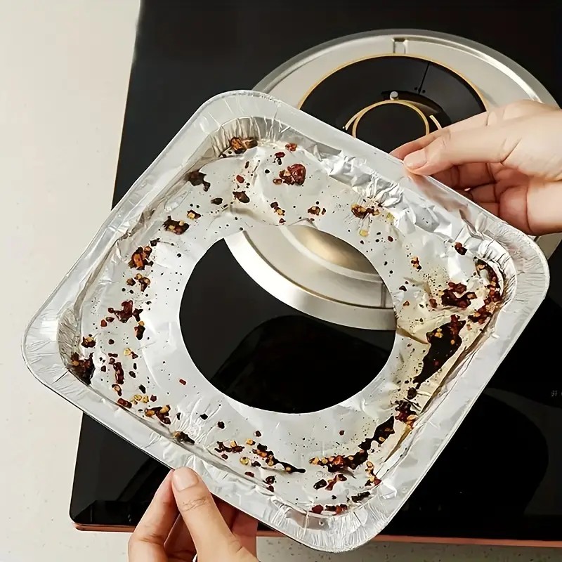 كفر عيون بوتجاز الومنيوم  10 قطع مضاد للأشتعال للحفاظ علي نظافة البوتجاز