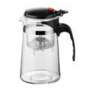 ابريق زجاجي لتخمير الشاي والاعشاب بمصفاه داخلية قابلة للفصل بزر واحد 1000 مللي