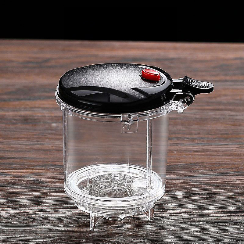 ابريق زجاجي لتخمير الشاي والاعشاب بمصفاه داخلية قابلة للفصل بزر واحد 1000 مللي