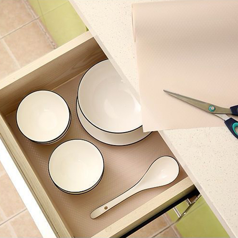 رول بطانة وتربروف لأرفف وأدراج  الدواليب والثلاجات 5 متر قابل للقص والغسيل لإعادة الأستخدام