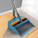 طقم  مكنسة وجاروف بلاستيك ارتفاع 97 سم بيد ستانلس ستيل طويلة لسهولة التنضيف