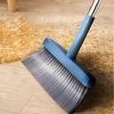 طقم  مكنسة وجاروف بلاستيك ارتفاع 97 سم بيد ستانلس ستيل طويلة لسهولة التنضيف