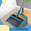 طقم  مكنسة وجاروف بلاستيك ارتفاع 97 سم بيد ستانلس ستيل طويلة لسهولة التنضيف