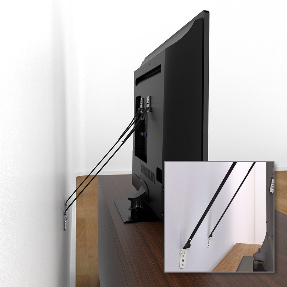 حزام أمان للشاشة من الاطفال مزدوج شديد التحمل مضاد للانقلاب قابل للتعديل