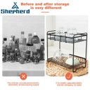 ستاند ومنظم أدوات المطبخ والحمام من المعدن 2 دور