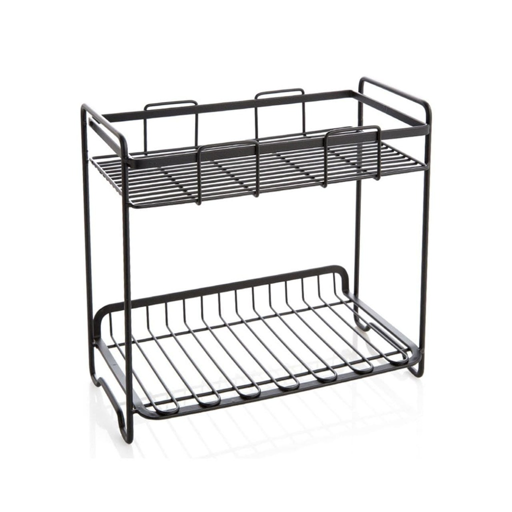 ستاند ومنظم أدوات المطبخ والحمام من المعدن 2 دور