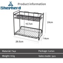 ستاند ومنظم أدوات المطبخ والحمام من المعدن 2 دور