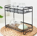 ستاند ومنظم أدوات المطبخ والحمام من المعدن 2 دور