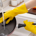 جوانتي مطبخ سيليكون مبطن من الداخل  بطبقة مقاومة للحرارة والماء صعب القطع - اصفر