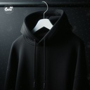 Spooky هودي  اوفر سايز قطن باللون الاسود